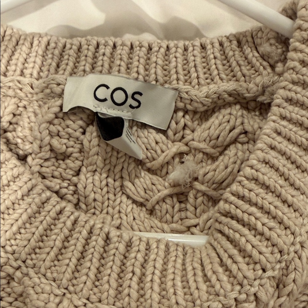 COS Women's Cable Knit Sweater Vest - Beige - Picture 11 of 11